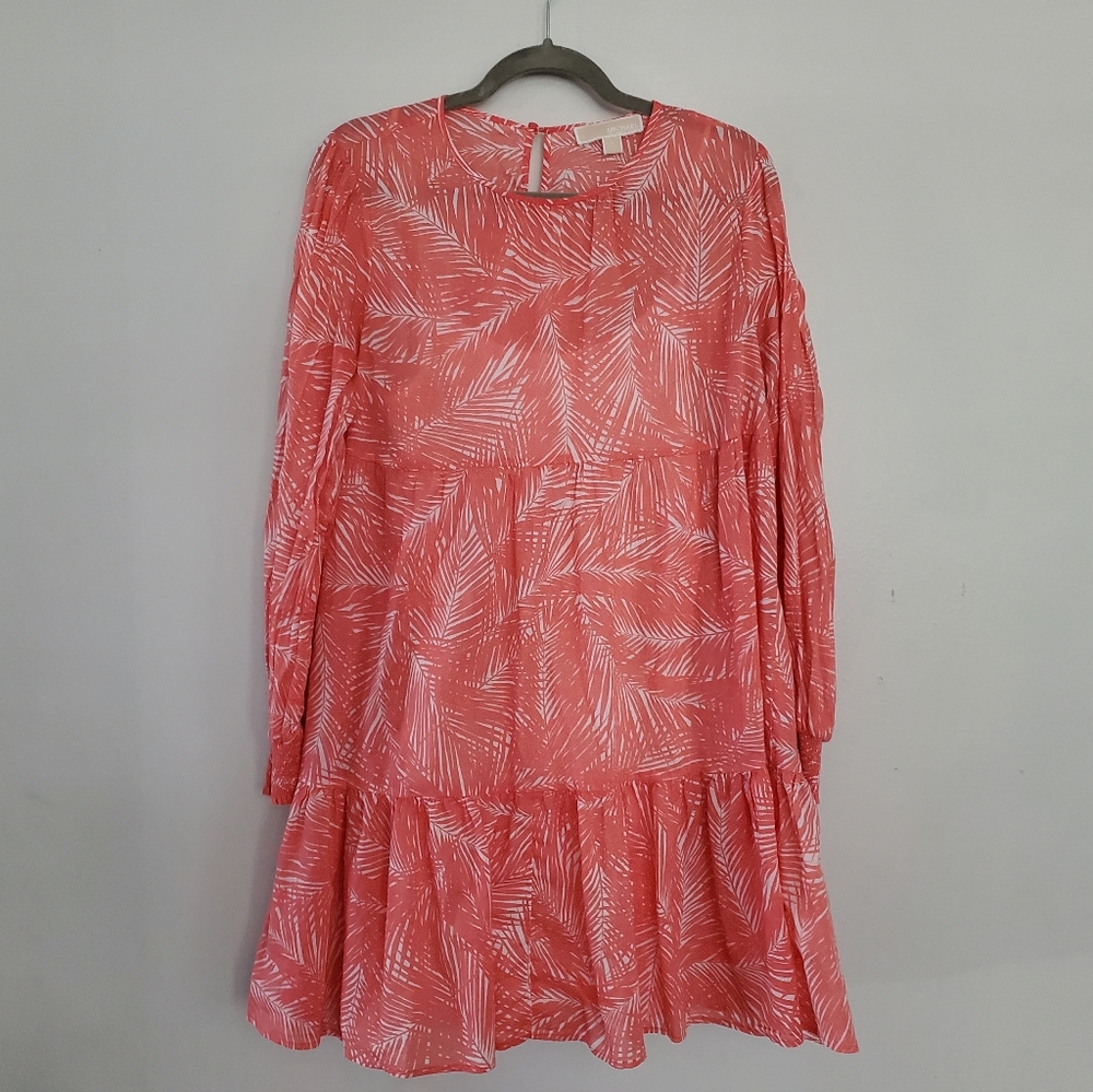 MICHAEL Michael Kors Palm Print Babydoll Dress